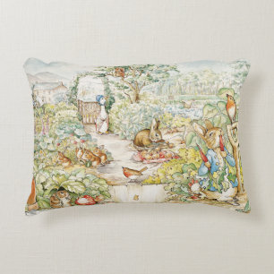 Peter the Rabbit and Jemima Puddleduck   Accent Pillow
