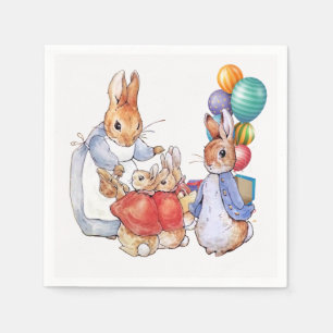 Peter the rabbit and Josephine bunny Napkin