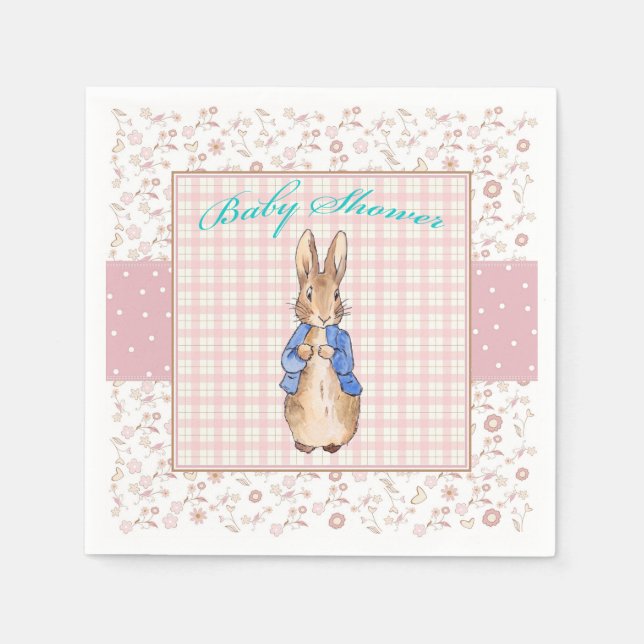 Peter the Rabbit Baby Shower Napkin (Front)