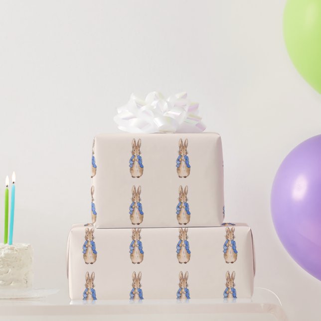Peter the Rabbit Beige background   Wrapping Paper (Party Gifts)