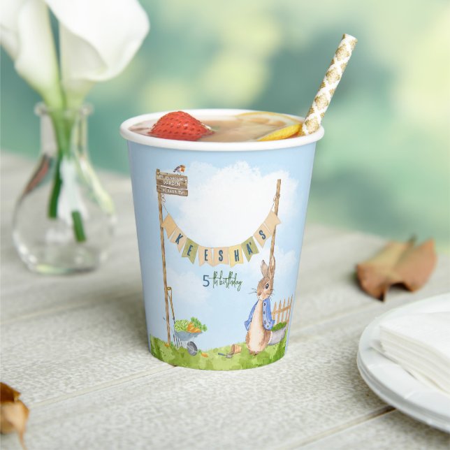 Peter the Rabbit Birthday Garden Party Paper Cups (Insitu)