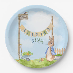 Peter the Rabbit Birthday Garden Party Paper Plate