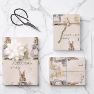 Peter the Rabbit Birthday Party Wrapping Paper Sheet