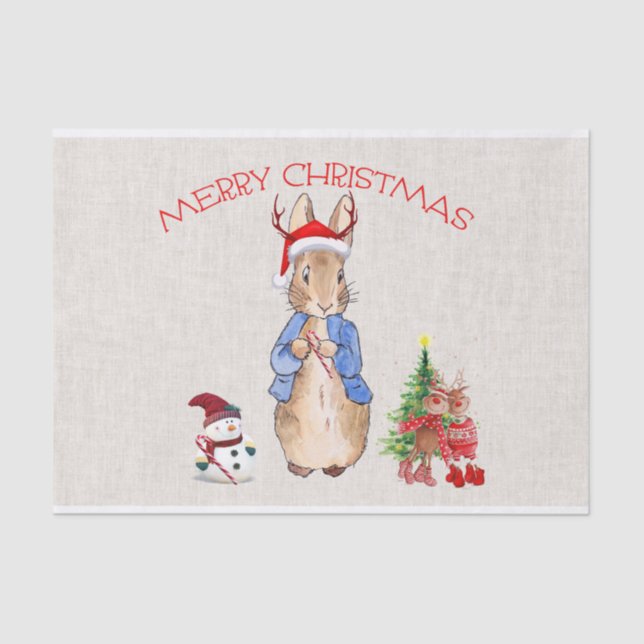 Peter the Rabbit Celebrates Christmas   Tissue Paper (Front)