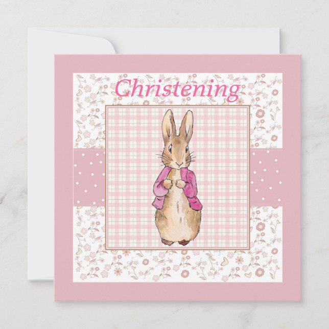 Peter the Rabbit Check & Floral Christening (Front)