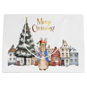 Peter the Rabbit Christmas Shopping Large Gift Bag
