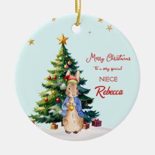 Peter the Rabbit Christmas tree Ceramic Ornament