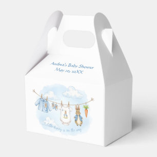 Peter the Rabbit Cute Clothesline Baby Shower   Favor Box