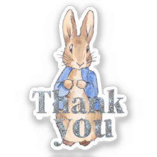 Peter the Rabbit Decorative Thank You text