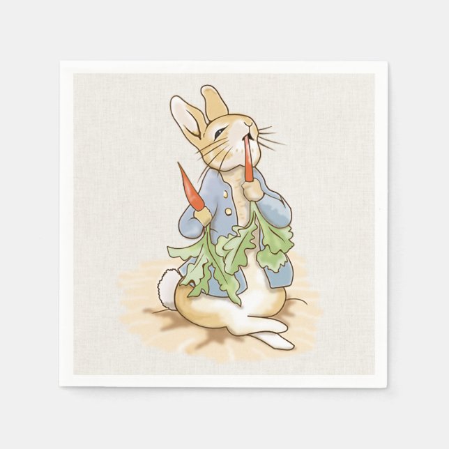 Peter the Rabbit Eating a Carrot    Napkin (Front)