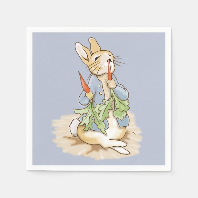 Peter the Rabbit Eating a Carrot     Napkin (Front)