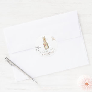 Peter the Rabbit Fall Autumn Winter Baby Shower Classic Round Sticker