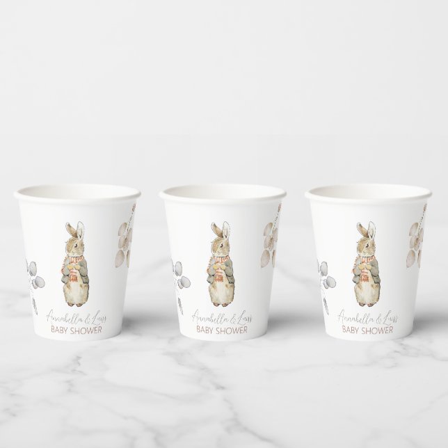 Peter the Rabbit Fall Autumn Winter Baby Shower Paper Cups (Multi)