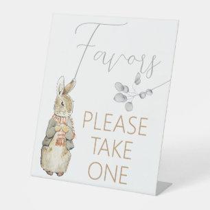 Peter the Rabbit Fall Autumn Winter Books Favours Pedestal Sign