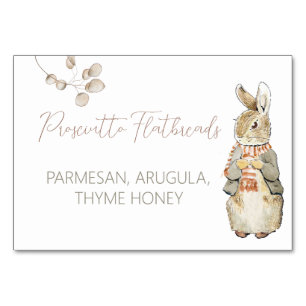 Peter the Rabbit Fall Autumn Winter Food Labels Table Number