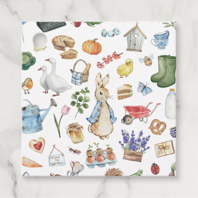 Peter the Rabbit Favour Tags (Front)