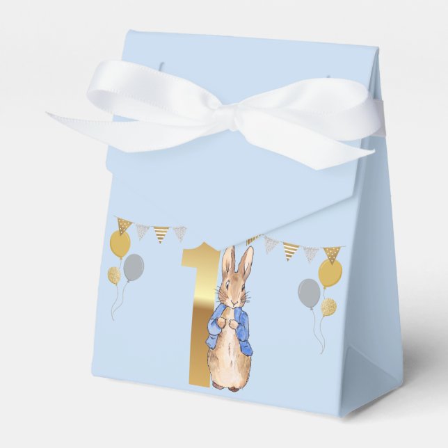 Peter the Rabbit First Birthday Favor Box (Front Side)