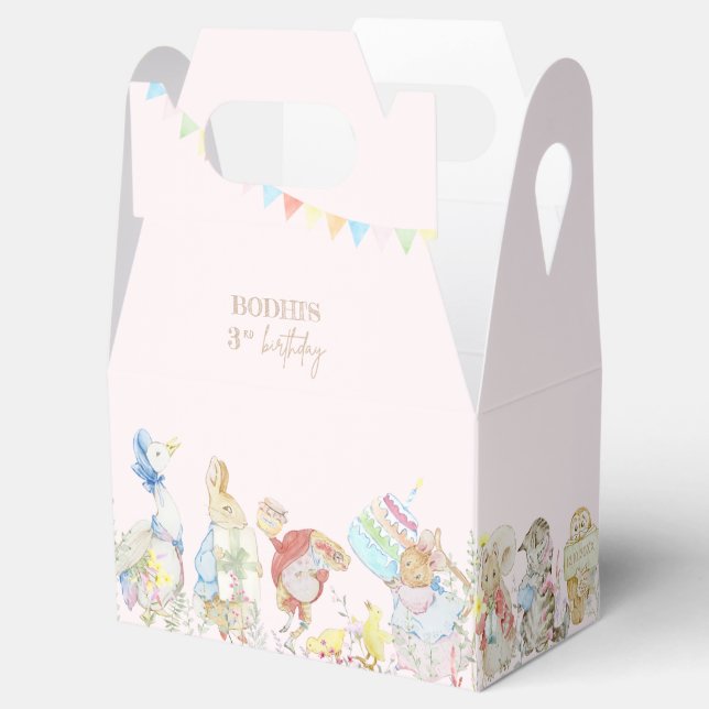 Peter the Rabbit First Birthday Favor Box (Opened)