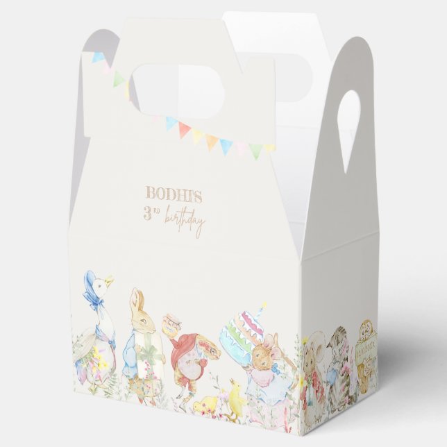 Peter the Rabbit First Birthday Favor Box (Opened)