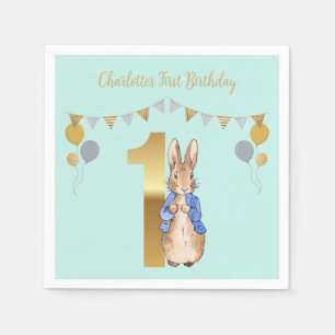 Peter the Rabbit First Birthday Napkin