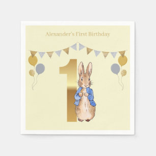 Peter the Rabbit First Birthday Napkin