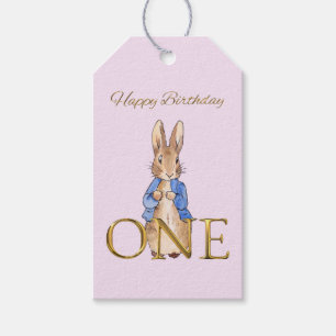 Peter the rabbit First Birthday ONE Gift Tags