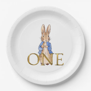 Peter the rabbit First Birthday ONE Paper Plate