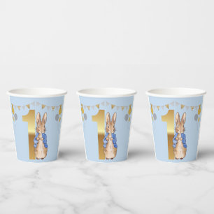 Peter the Rabbit First Birthday Paper Cups