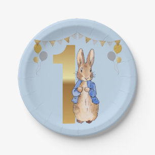 Peter the Rabbit First Birthday Paper Plate