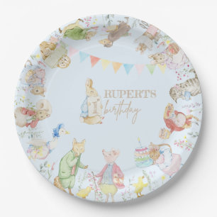 Peter the Rabbit First Birthday Paper Plate
