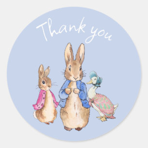 Peter the Rabbit Flopsy Jemima Thank you Classic Round Sticker