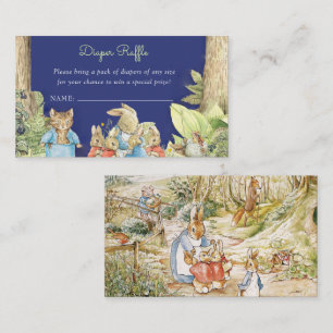 Peter the Rabbit Forest Friends Diaper Raffle  Enclosure Card