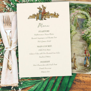 Peter the Rabbit Garden Baby Shower Menu