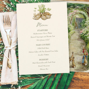 Peter the Rabbit Garden Baby Shower Menu