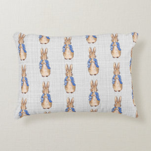 Peter the rabbit grey linen accent pillow