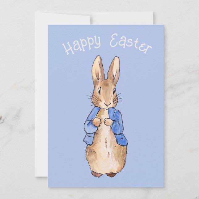 Peter the rabbit Happy Easter greeting Holiday Card (Front)