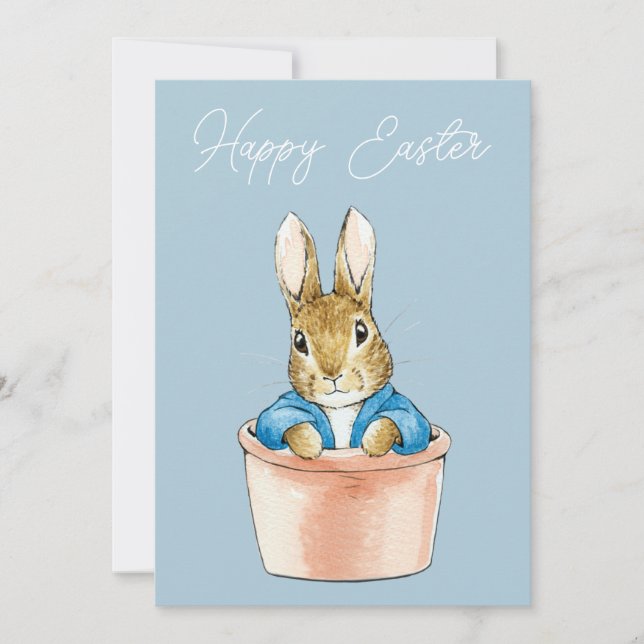 Peter the Rabbit Happy Easter Holiday Card (Front)
