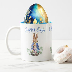 Peter the Rabbit Happy Easter Two-Tone Coffee Mug
