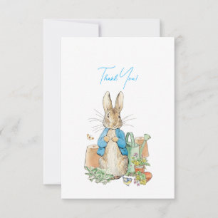Peter the rabbit in his garden Thank you Card