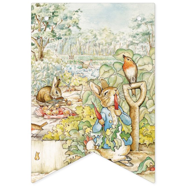 Peter the Rabbit in Mr Mc Gregor's Garden Bunting Flags (First Flag)