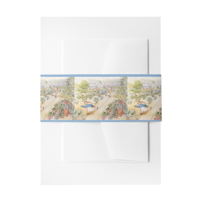 Peter the Rabbit in Mr Mc Gregor's Garden    Invitation Belly Band (Front Example)