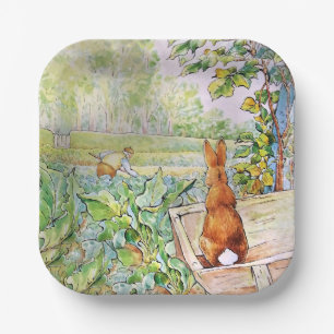 Peter the Rabbit in Mr. Mc Gregor's Vegie Garden  Paper Plate