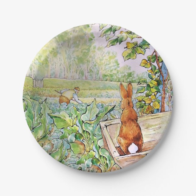 Peter the Rabbit in Mr. Mc Gregor's Vegie Garden   Paper Plate (Front)