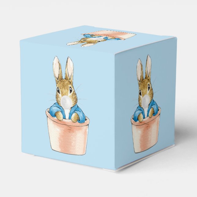 Peter the Rabbit in Pot White Bubble gum Favor Box (Back Side)