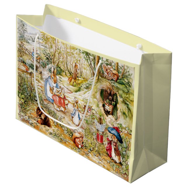 Peter the Rabbit in the Woods Large Gift Bag (Front Angled)
