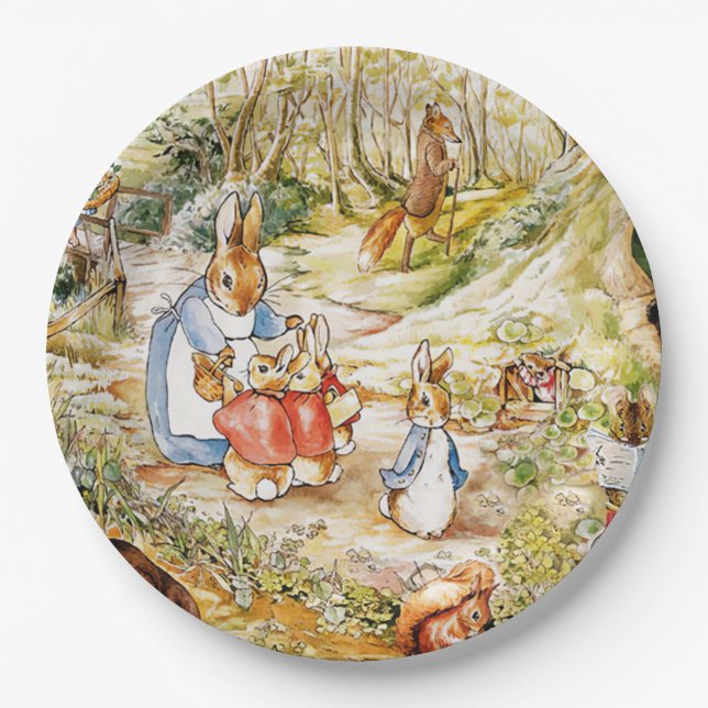 Peter the Rabbit in the Woods Paper Plate (Front)