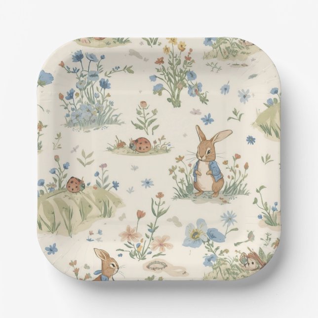 Peter The Rabbit Inspired Plates (Front)
