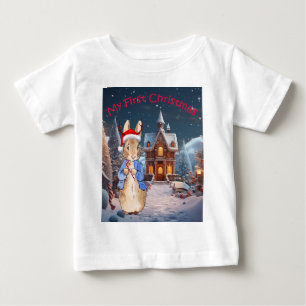 Peter the Rabbit My First Christmas Baby T-Shirt