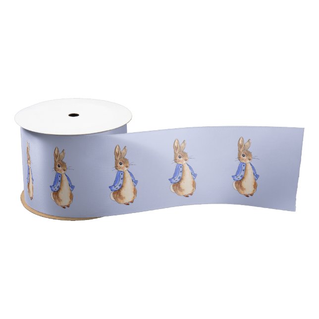 Peter the rabbit pastel blue satin ribbon (Spool)