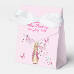 Peter the Rabbit Pink Jacket First Birthday Favor Box